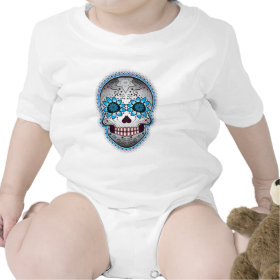Day Of The Dead Sugar Skull Baby Bodysuits