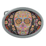 Day of the Dead Sugar Skull Belt Buckle