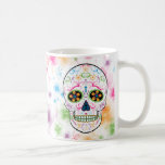 Day of the Dead Sugar Skull - Bright Multi Color Coffee Mug