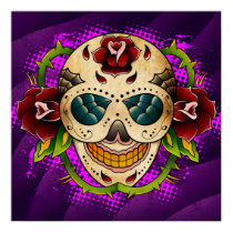 Day Of The Dead Sugar Skull posters by JinxProof Day Of The Dead Sugar Skull posters