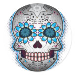 Day Of The Dead Sugar Skull Round Sticker