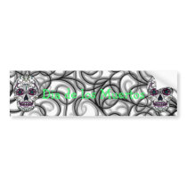 Day of the Dead Sugar Skull - Swirly Multi Color Bumper Sticker
