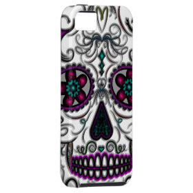 Day of the Dead Sugar Skull - Swirly Multi Color iPhone 5 Cases