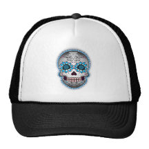 Day Of The Dead Sugar Skull Trucker Hat