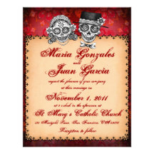 Day of the Dead Sugar Skull Wedding Invitations
