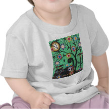 Day Of The Dead, Sugar Skulls, Black Cat, By Lori Tshirt