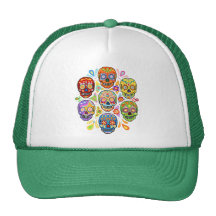 Day of the Dead Sugar Skulls Hat