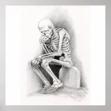 Day of the Dead Thinker Print