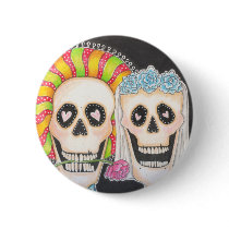 Day of the Dead Wedding Button by DawnyBelle Day of the Dead Wedding Button