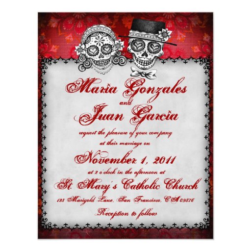 Day of the Dead Wedding Invitations