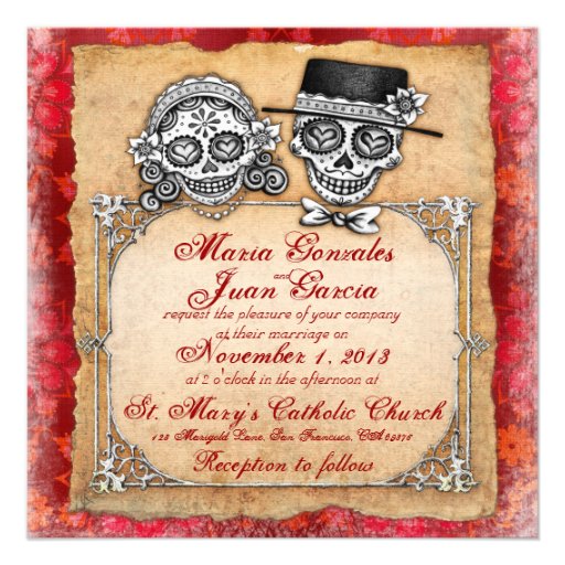 Day of the Dead Wedding Invitations 2