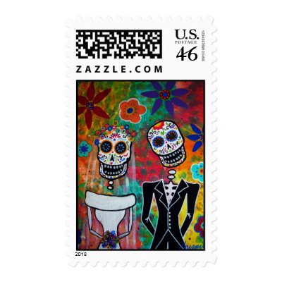Day of the Dead Wedding Stamp