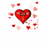 Day Of the Mothers - No.1 Mother with hearts t-shirts