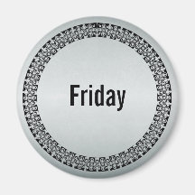Day of the Week Friday Refrigerator Magnet