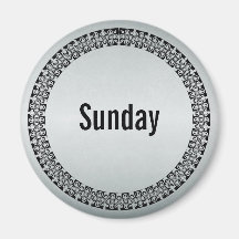 Day of the Week Sunday Refrigerator Magnets