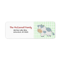 DAY ON THE FARM COW PRINTABLE ADDRESS LABELS