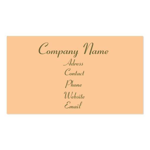 Day Spa Business Card (back side)