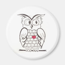 Day Thirty seven - hoo - Who? Fridge Magnet