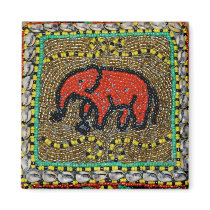 Dayak elephant art magnets by Rebecca_Reeder Dayak elephant art magnets