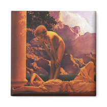 "Daybreak"(detail), by Maxfield Parrish magnets