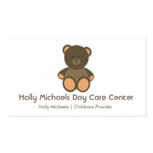 Daycare / Babysitter Bear Business Cards