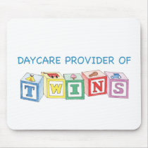 Daycare Provider of Twins Blocks mousepads by Scrappintwins Daycare Provider of Twins Blocks mousepads