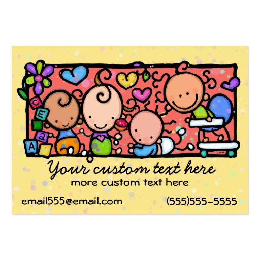 Daycare Toddlers Baby Nursery Babysitting template Business Card