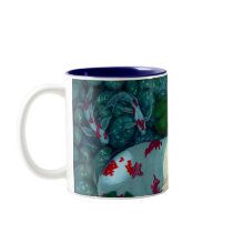 Daydreaming Koi Mermaid Mug by strangeling Daydreaming Koi Mermaid Mug