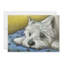 Daydreaming Westie invitations by tanyabond Daydreaming Westie invitations