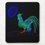 Dayglow Country Rooster mousepads