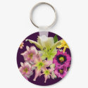 Daylily Collage keychains by bamagirltee Daylily Collage keychains