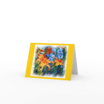 Dayllilies Announcement Notecard cards