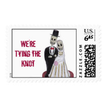 DayoftheDead, Tying the Knot postage by jeepbratt DayoftheDead, Tying the Knot postage