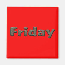 Days of the Week - Friday Fridge Magnets