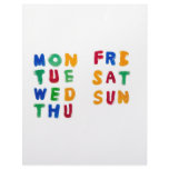 Days of the week custom letterhead