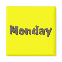 Days of the Week - Monday Magnets