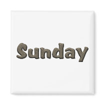 Days of the Week - Sunday Fridge Magnets