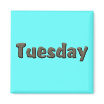 Days of the Week - Tuesday Fridge Magnet