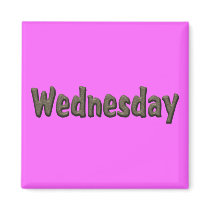 Days of the Week - Wednesday Refrigerator Magnets