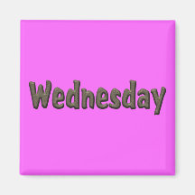 Days of the Week - Wednesday Refrigerator Magnets