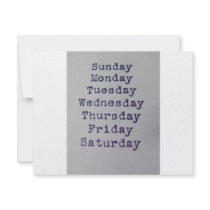 Days OfThe Week invitations by Debrene Days OfThe Week invitations