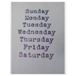 Days OfThe Week letterhead