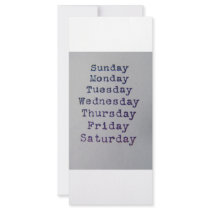Days OfThe Week rack cards by Debrene Days OfThe Week rack cards