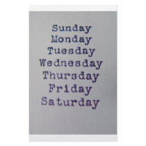 Days OfThe Week stationery by Debrene Days OfThe Week stationery