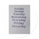 Days OfThe Week Sticker