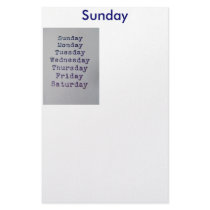 Days OfThe Week, Sunday stationery by Debrene Days OfThe Week, Sunday stationery