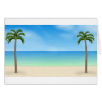 Daytime Beach Scene: Greeting Card