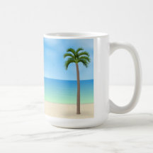 Daytime Beach Scene: Coffee Mug