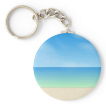 Daytime Beach Scene: Keychain