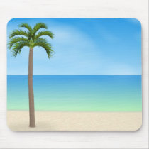 Daytime Beach Scene: Mouse Pad